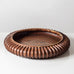 Arne Bang, Denmark, large flat ribbed bowl with brown glaze K2045