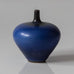 Berndt Friberg for Gustavsberg, Sweden, miniature stoneware vase with blue haresfur glaze K2238