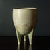 Otto Meier, Germany, unique stoneware footed  vase with off-white matte glaze H1508