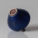 Berndt Friberg for Gustavsberg, Sweden, miniature stoneware vase with blue haresfur glaze K2238