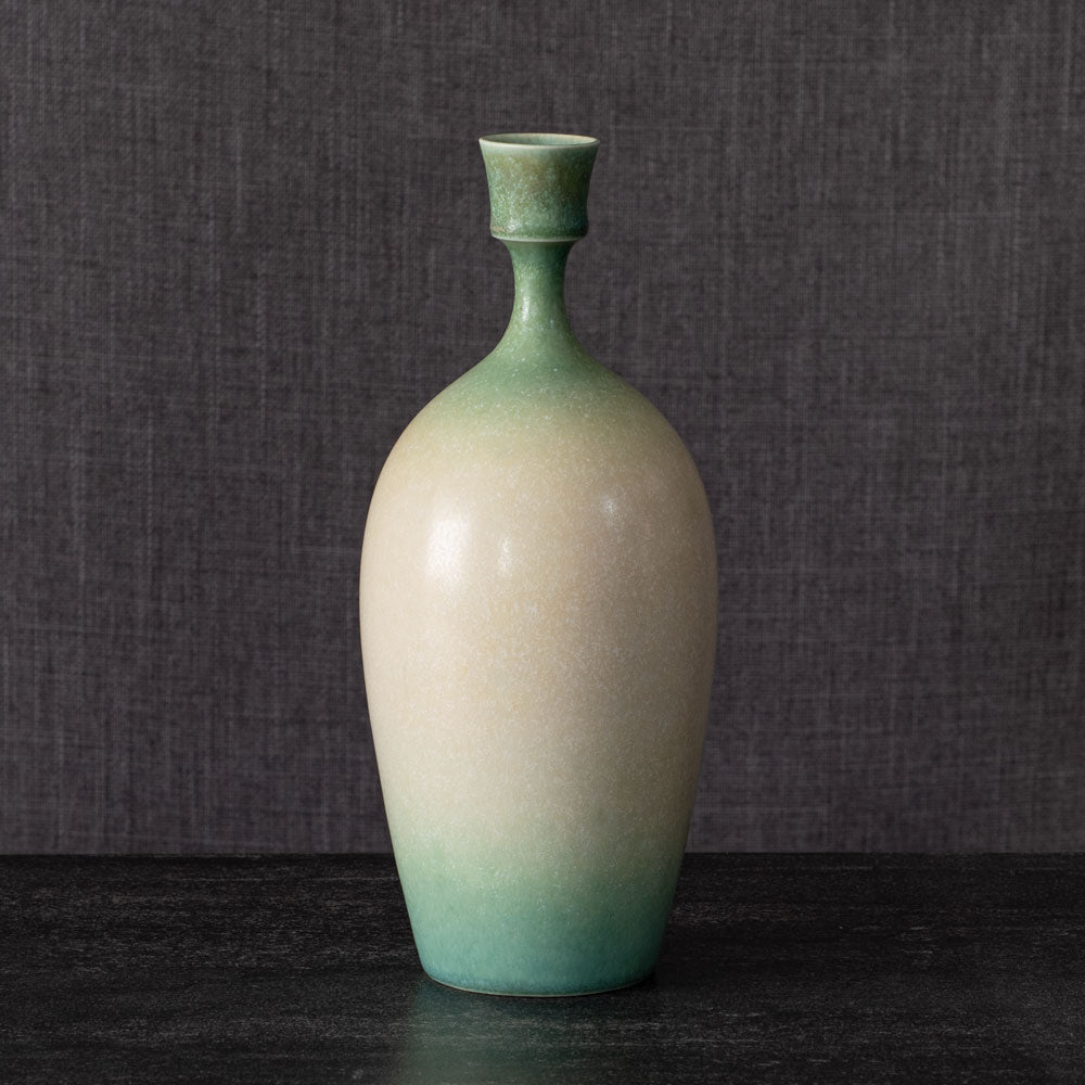 Swen Wejsfelt for Gustavsberg, Sweden, stoneware vase with green glaze L3922
