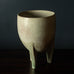 Otto Meier, Germany, unique stoneware footed  vase with off-white matte glaze H1508