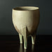 Otto Meier, Germany, unique stoneware footed  vase with off-white matte glaze H1508