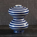 Stig Lindberg for Gustavsberg, Sweden, faiance vase with blue and white decoration L3433
