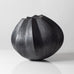 Joachim Lambrecht, Germany sculptural black raku vase J1218