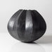 Joachim Lambrecht, Germany sculptural black raku vase J1218