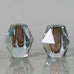 Strombergshyttan pair of faceted vases J1684 and J1685