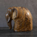 Arne Bang, Denmark, stoneware elephant with gold and brown glaze L3899