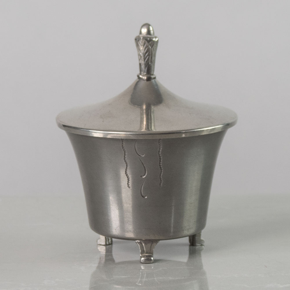 Svensk Tenn, Sweden, pewter lidded miniature pot J1727