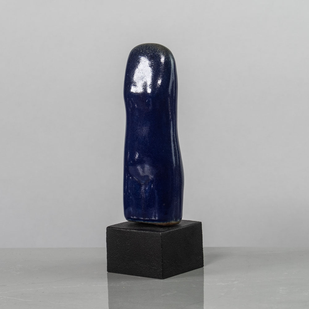 Ulla and Gustav Kraitz "Kvinnotorso" (female torso) ceramic figure with blue glaze J1241