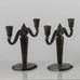 Just Andersen for GAB, Sweden, pair of bronze candlesticks J1512 J1513