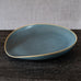 Annelise Linnemann-Schmidt for Palshus, stoneware dish with pale blue haresfur glaze L3570