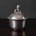 GAB Tenn, Sweden, pewter lidded bowl with seed pod handle j1460