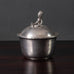 GAB Tenn, Sweden, pewter lidded bowl with seed pod handle j1460