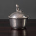 GAB Tenn, Sweden, pewter lidded bowl with seed pod handle j1460