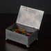 GAB Tenn, Sweden, pewter box with gaming chips J1461