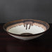 Peter Wills, unique porcelain bowl with pale beige and brown glaze D6027