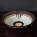 Peter Wills, unique porcelain bowl with pale beige and brown glaze D6027