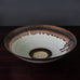 Peter Wills, unique porcelain bowl with pale beige and brown glaze D6027