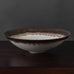 Peter Wills, unique porcelain bowl with pale beige and brown glaze D6027