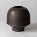 Colin Pearson, UK, unique stoneware vase with brown manganese glaze J1226