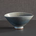 Berndt Friberg for Gustavsberg, Sweden, stoneware bowl with pale blue gray haresfur glaze L3784