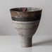 Robin Welch, UK, unique stoneware vase with brown, gray, pink and blue glaze K2180