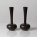 GAB, Sweden, pair of bronze long necked vases K2040 and J1510