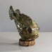 Klas-Göran Klaesson, Höganäs, Sweden, unique earthenware fish with olive glaze L3809