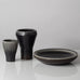 Group of three dark brown objects by Carl Harry Stålhane for Rörstrand, Sweden