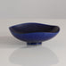 Berndt Friberg for Gustavsberg, Sweden, stoneware bowl  with blue haresfur glaze L3935