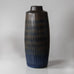 Gunnar Nylund for Rörstrand, Sweden, Rubus monumental stoneware vase with blue matte glaze J1087