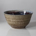 Bertil Lundgren for Rörstrand, stoneware bowl with glossy brown and purple glazes N1621