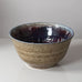 Bertil Lundgren for Rörstrand, stoneware bowl with glossy brown and purple glazes N1621