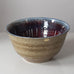 Bertil Lundgren for Rörstrand, stoneware bowl with glossy brown and purple glazes N1621