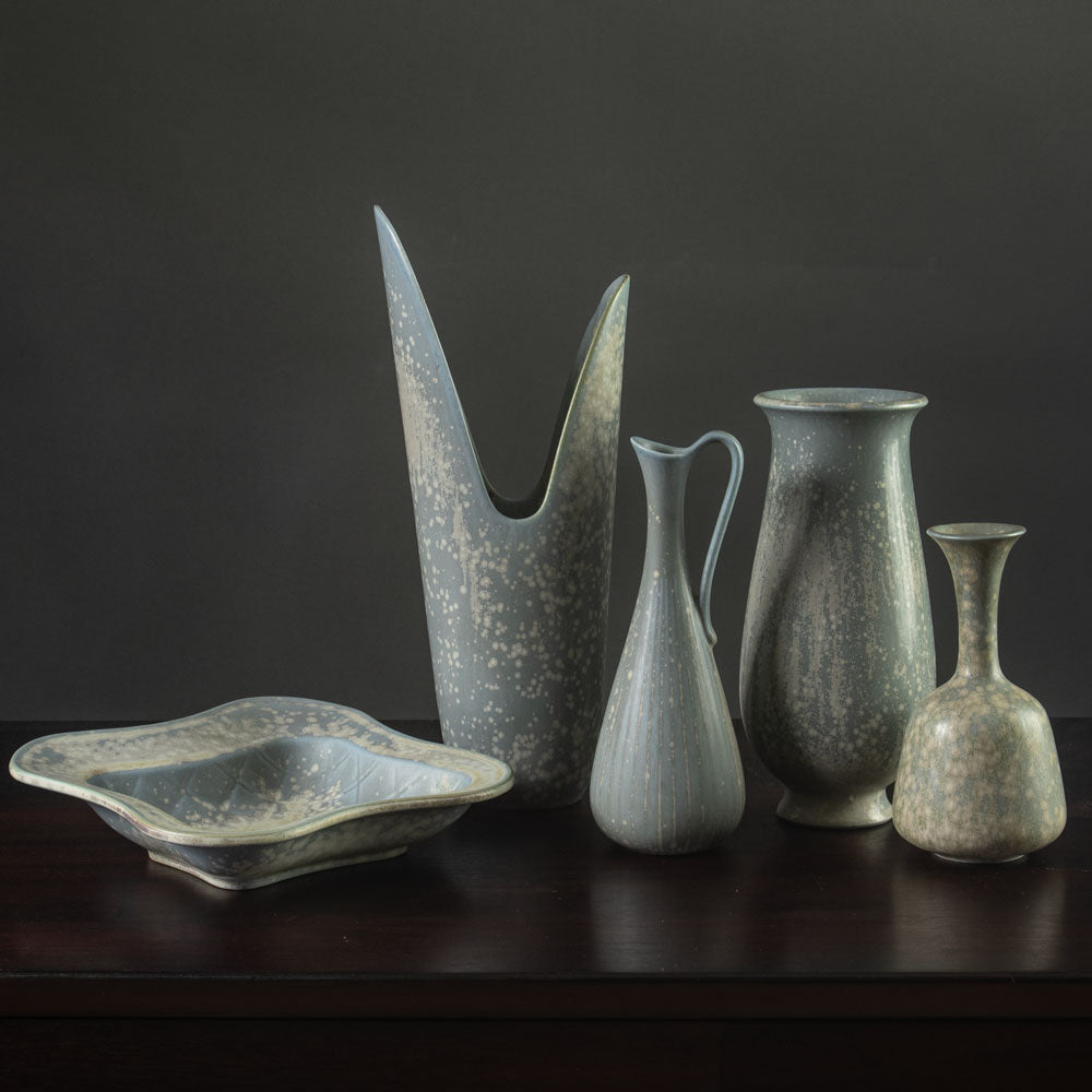 Group of vases and dish by Gunnar Nylund for Rörstrand