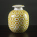 Stig Lindberg for Gustavsberg, Sweden, faiance vase with yellow and white decoration J1614