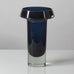 ﻿Kaj Franck for Nuutäjarvi-Nottsjö, Finland, sommerso vase in dark blue and clear glass K2581