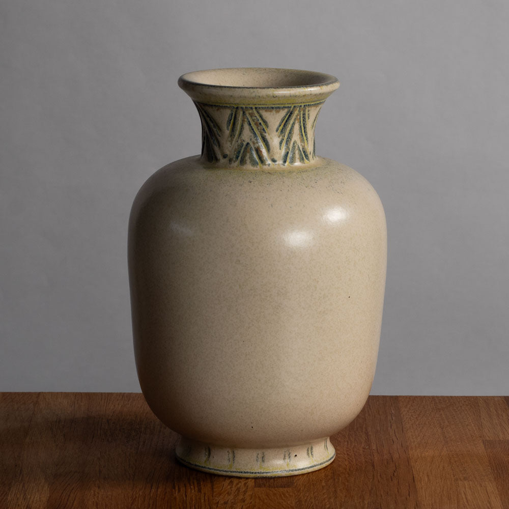 Gunnar Nylund for Rorstrand, Sweden vase with matte cream glaze K2011