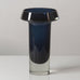 ﻿Kaj Franck for Nuutäjarvi-Nottsjö, Finland, sommerso vase in dark blue and clear glass K2581