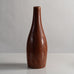 Gunnar Nylund for Rörstrand, Sweden, cylindrical stoneware vase with impressed pattern and reddish brown glaze L3970