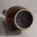 Gunnar Nylund for Rörstrand, Sweden, cylindrical stoneware vase with impressed pattern and reddish brown glaze L3970