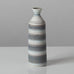 Gunnar Nylund for Rörstrand, Sweden, miniature stoneware vase with gray and white stripes