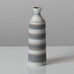 Gunnar Nylund for Rörstrand, Sweden, miniature stoneware vase with gray and white stripes