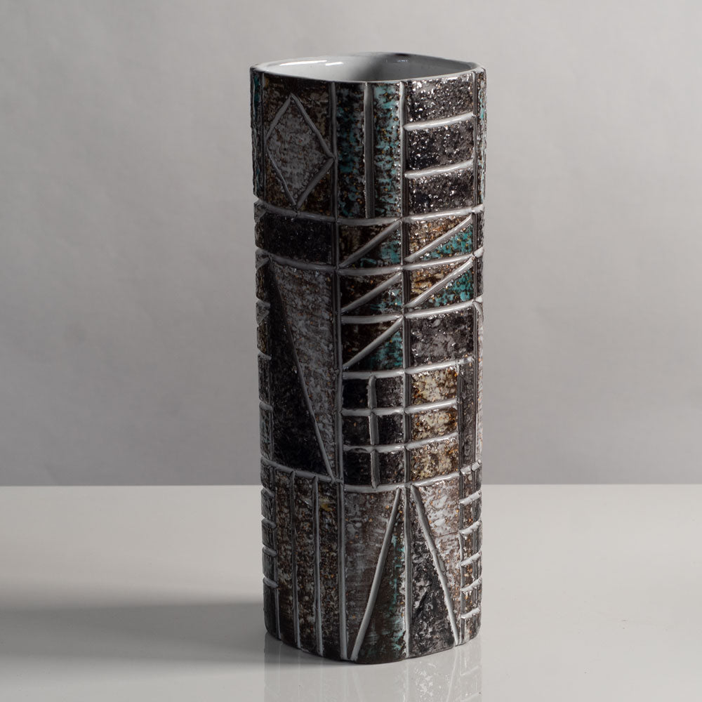 Ingrid Atterberg for Uppsala Ekeby, Sweden, vase with geometric pattern L3939
