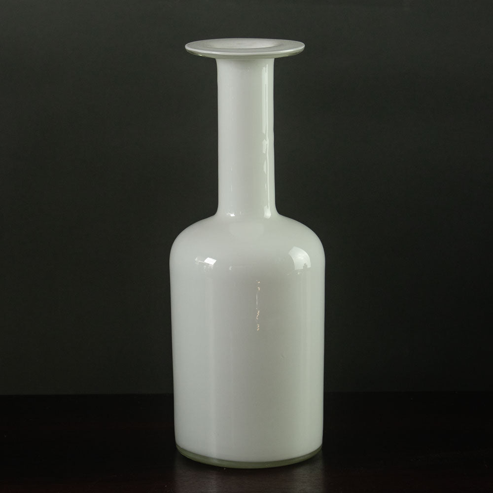 Per Lutken and Michael Bang for Holmegaard, Denmark, white bottle vase J1137