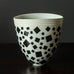 Horst Göbbels, own studio, Germany, porcelain pierced vase with black squares H1208