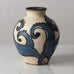 Jens Thirslund for Herman A. Kähler Keramik, Denmark, vase with blue, brown and cream matte glaze K2609