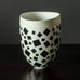 Horst Göbbels, own studio, Germany, porcelain pierced vase with black squares H1208
