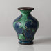 Jens Thirslund for Herman A. Kähler Keramik, Denmark, vase with blue and green matte glaze K2457